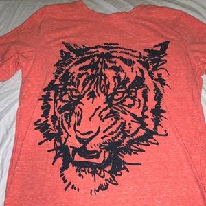 Boys orange tiger tee